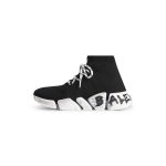 Men’s Speed 2.0 Lace-up Graffiti Recycled Knit Sneaker  in Black - Image 4
